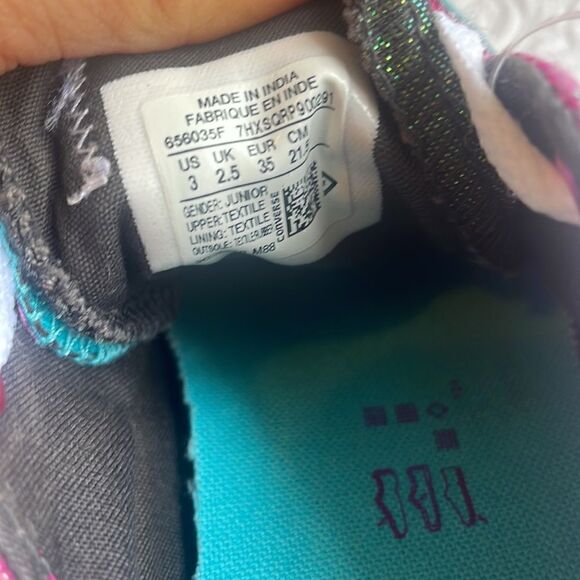 Converse Double Tongue Youth Sz 3 Pink Blue Glitter 656035F Unicorn Mermaid Low - Picture 8 of 11